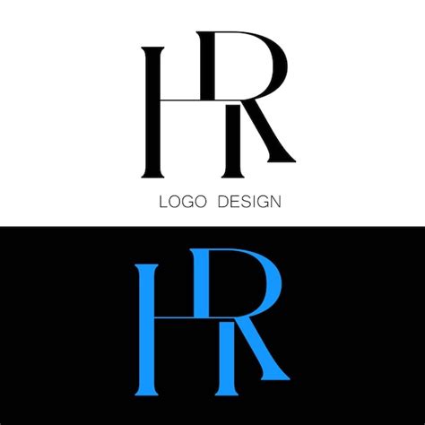 Premium Vector Hr Initial Letter Logo Design