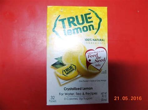 True Lemon 100% Natural Ingredients @ Crystallized Real Lemon Flavor ...