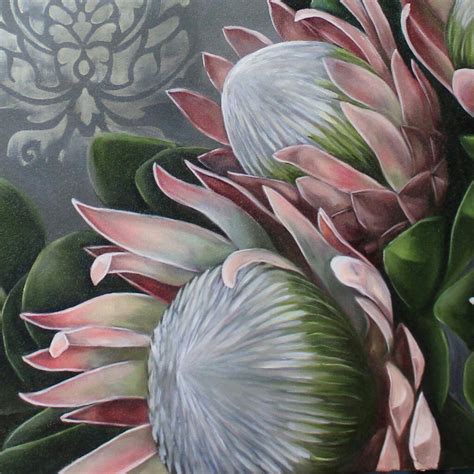 Pin By Erika Breytenbach On Succulent Images Flower Painting Protea