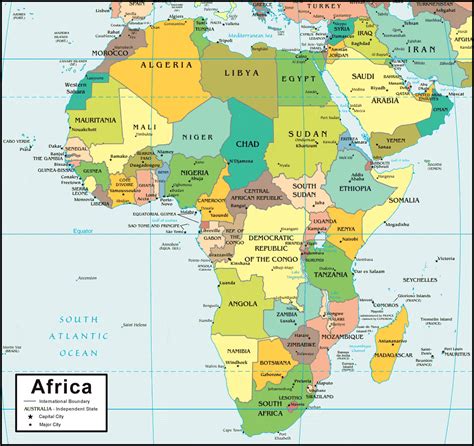 Africa Map with Capitals | African countries and Capitals