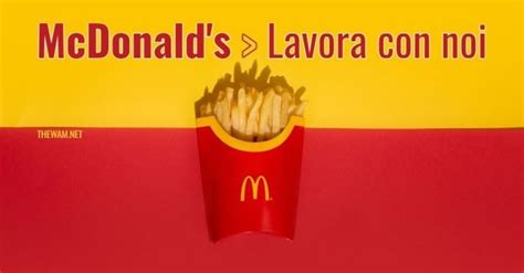 McDonalds Lavora Con Noi Posizioni Aperte Gennaio 2022