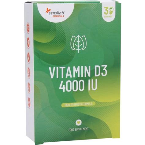 Essentials Vitamin D3 4000 IU 30 Kapseln Sensilab VitalAbo