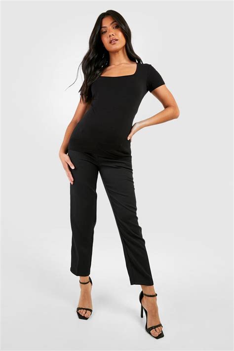 Maternity Over Bump Tailored Pants Boohoo Au