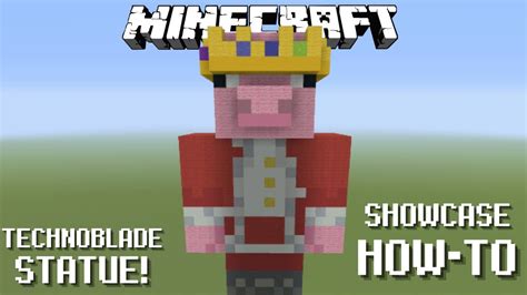 Minecraft Statue Showcase Technoblade Youtuber How To Youtube