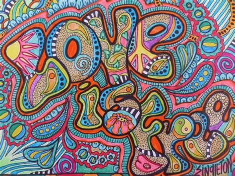 Love Is Free Singleton Hippie Art Original Drawing Peace Etsy Uk Hippie Art Hippie Trippy