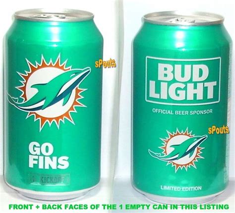 2017 Miami Dolphins Florida Fins Football Bud Light Nfl Kickoff Beer