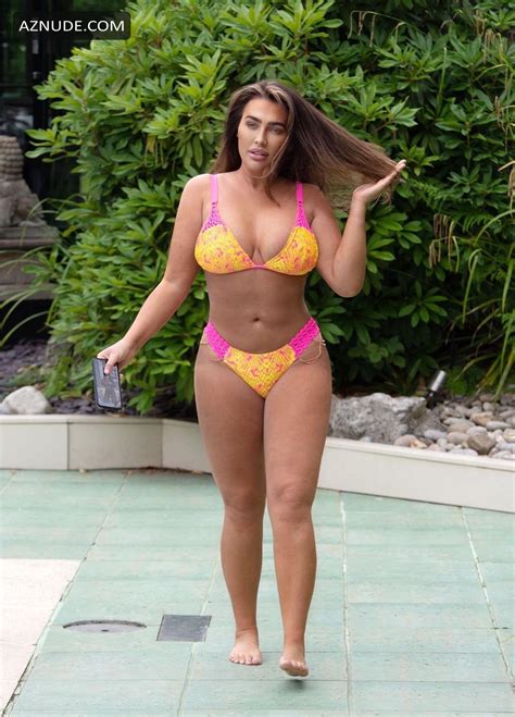 Lauren Goodger Wearing An Orange A Yellow And Pink Bikini In Kent AZNude