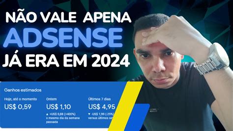 O QUE ESTÁ ACONTECENDO O ADSENSE EM 2024 NÃO VALE MAIS APENA