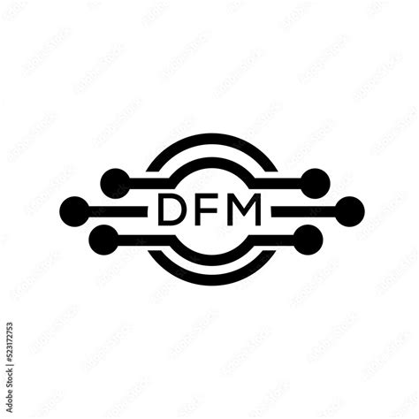 dfm letter logo dfm  white background vector image dfm monogram