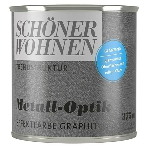 Sch Ner Wohnen Farbe Trendstruktur Effektfarbe Metalloptik Graphit