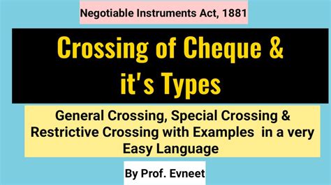 Crossing Of Cheques Types Of Crossing Of Cheque Crossing And It S