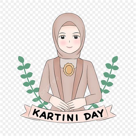 Kartini Hijab White Transparent Illustration Of Hijab Girl Wearing