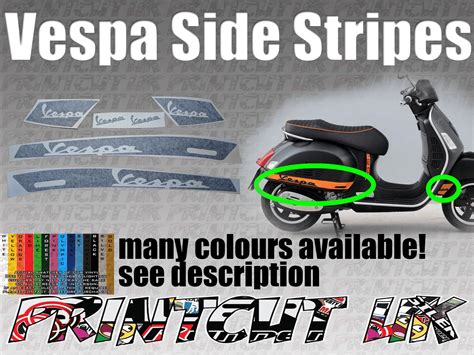 Vespa Gts Super Decal Sticker Kit Gt Custom Vespa Text