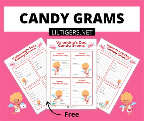 Free Valentine's Day Candy Gram Printables - Lil Tigers Lil Tigers