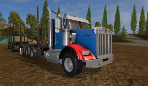 Kenworth T800B And T800H Logging Trailer V 1 0 Mod Farming