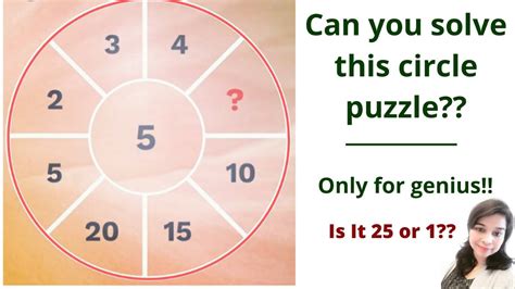 Circle Number Puzzle 2 3 4 5 Can You Solve This Circle Puzzleonly