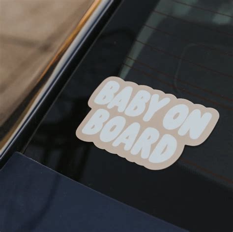 Aesthetic Baby On Board Bumper Sticker Car Decal Etsy