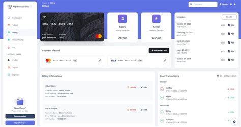 Argon Dashboard Free Bootstrap Template