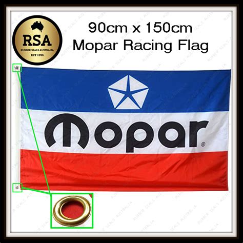 Mopar Flag 90cm X 150cm Rubber Seals Australia