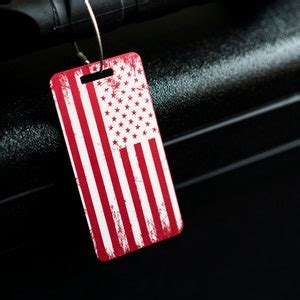 American Flag Luggage Tags Personalized Us Flag Luggage Tag Etsy