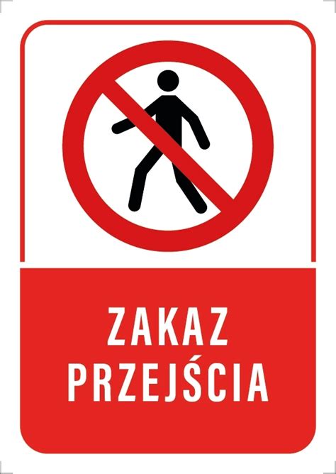 Tabliczka Zakaz Przej Cia X T Pcw X Cena Opinie Tablice