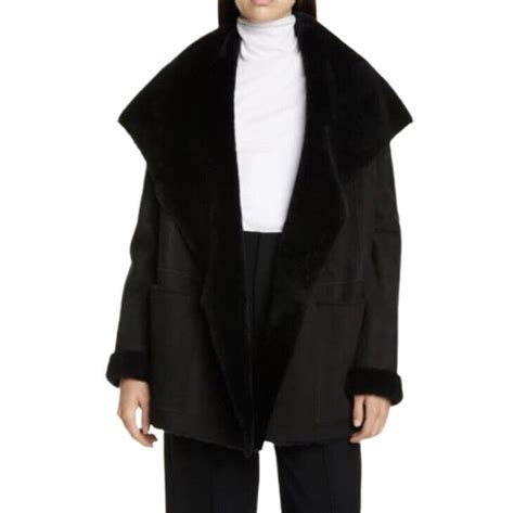 Vince Genuine Shearling Coat Gem