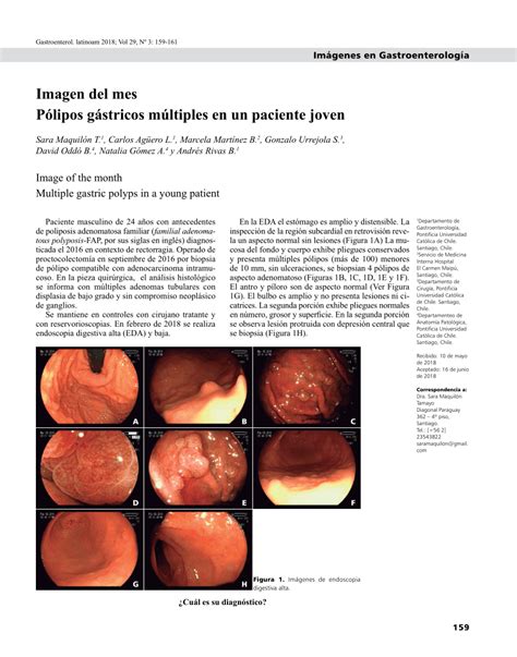 Pdf Imagen Del Mes P Lipos G Stricos M Ltiples En Un Paciente Joven