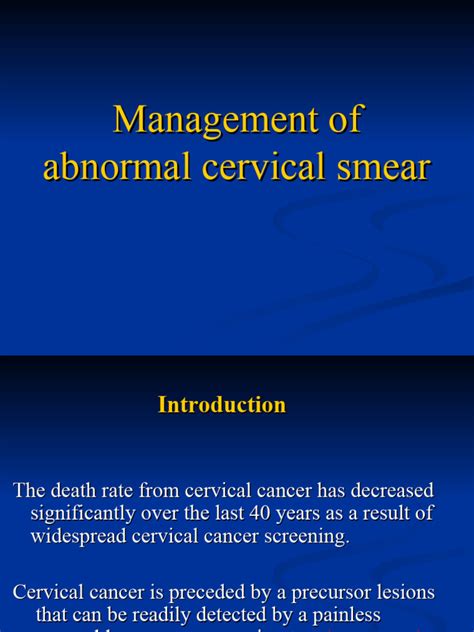 Managment Of Abnormal Pap Smear Pdf Human Reproduction Anatomy