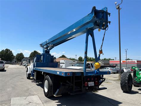 1998 Crane Truck Ford F800 14 Ton 101 With 2 Stage Jib Manitex M1461