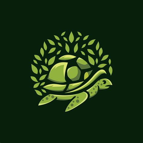 The Green Turtle Logo Vector