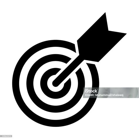 Target Vector Glyph Icon For Personal And Commercial Use Stock