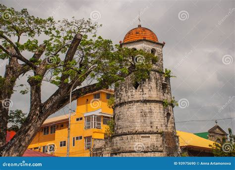 Historical Bell Tower Made Of Coral Stones Dumaguete City Negros