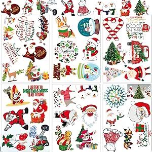 Amazon 6 Sheets Christmas Rub On Transfers For Crafts 5 5 X 4