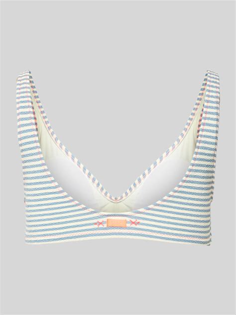 Banana Moon Bustier Bikini Oberteil Mit Streifenmuster Modell Pulco Monostripe Blau Online