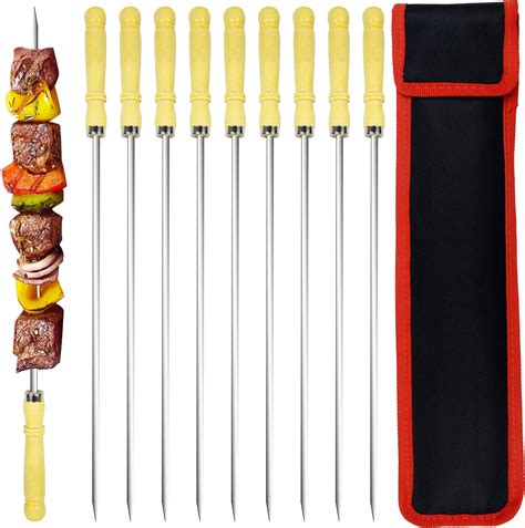 Awcigg Pi Ces Brochettes De Barbecue En Acier Inoxydable Avec