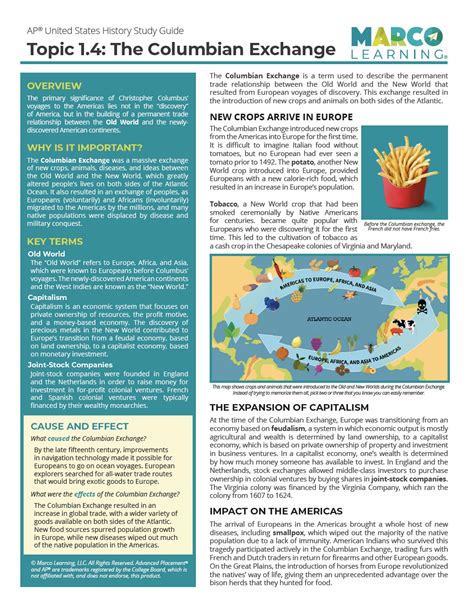 The Columbian Exchange Explained Marco Learning