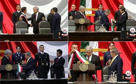 Amlo Recibe Banda Presidencial De Enrique Peña Nieto Grupo Milenio