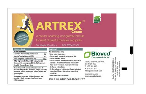 ARTREX (cream) Bioved Pharmaceuticals