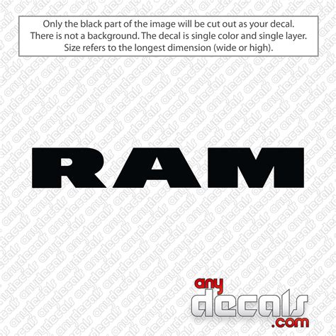 Dodge Ram Logo Decal Sticker - AnyDecals.com