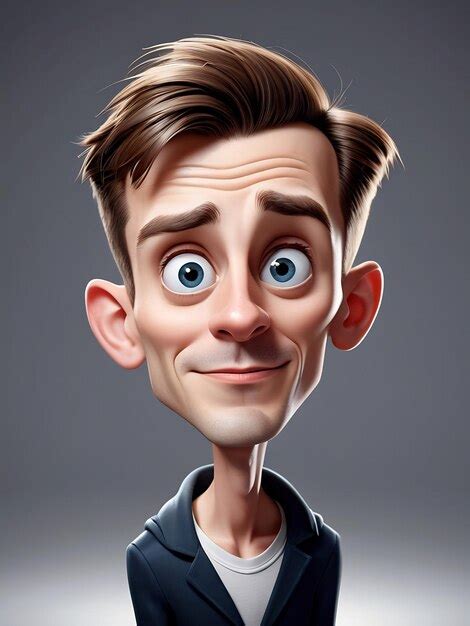 Premium Photo 3d Portrait Cartoon Caricature Illustration Playful