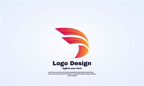 Abstract Company Business Airplane Wing Icon Logo Vector Template