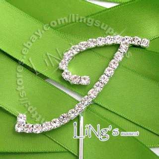 Full Crystal Monogram Wedding Cake Topper Silver Letter