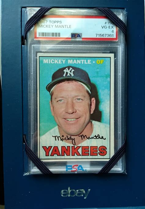 1967 Topps Mickey Mantle New York Yankees Psa 4 Vg Ex Ebay