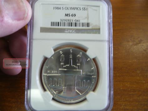 S Olympics Los Angeles Silver Ms Ngc Dollar Xxiii Olympiad