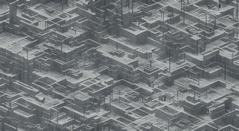 Map Of The Level From Control Video Game Brutalism Stable Diffusion