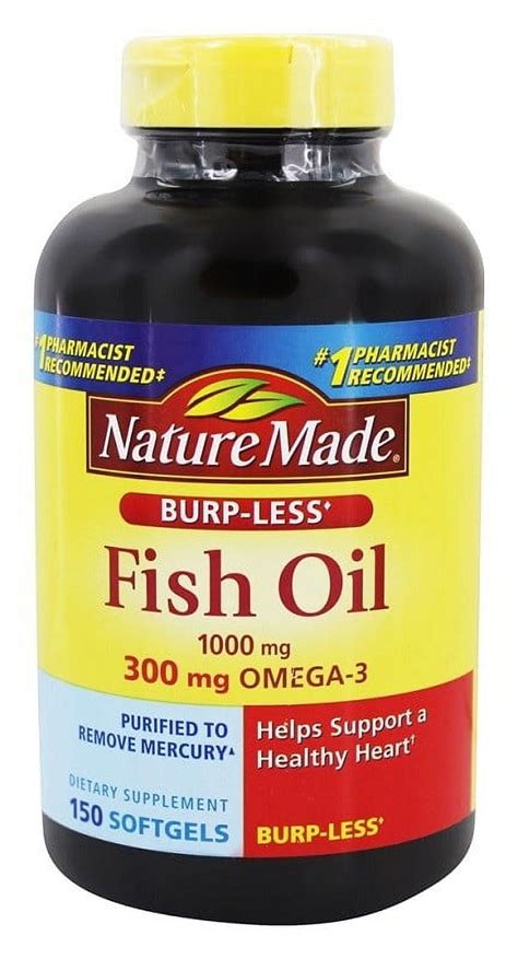 Nature Made Burp Less Fish Oil Softgels Mg Ct Pack