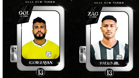 Treze anuncia as contratações do goleiro Igor Rayan e do zagueiro Paulo