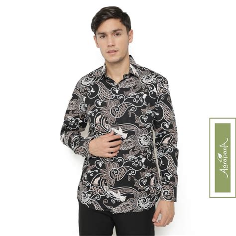 Agrapana Batik Slim Fit Batik Premium Kemeja Baju Batik Pria Lengan