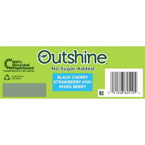 Outshine Assorted No Sugar Added Black Cherry Strawberry Kiwi Mixed