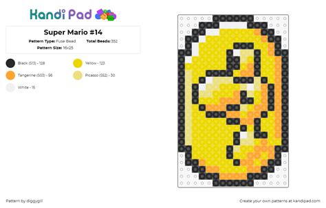 Super Mario Fuse Bead Pattern Kandi Pad Kandi Patterns Fuse